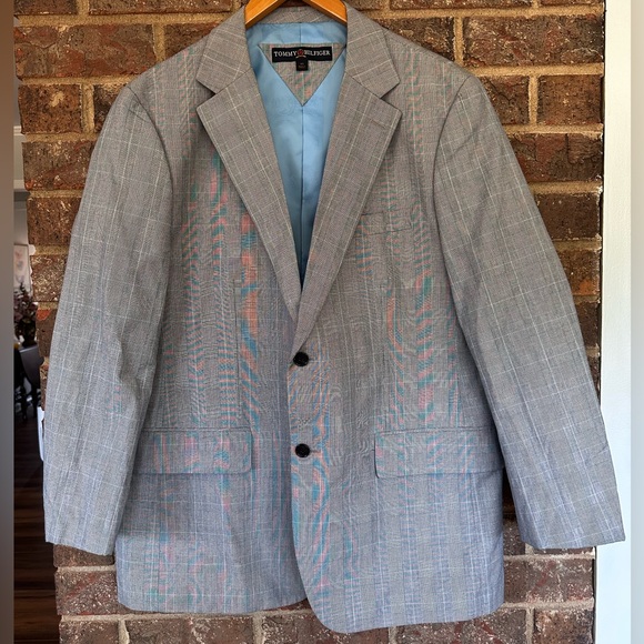 Vintage Y2K Tommy Hilfiger Light Gray Men's Blazer